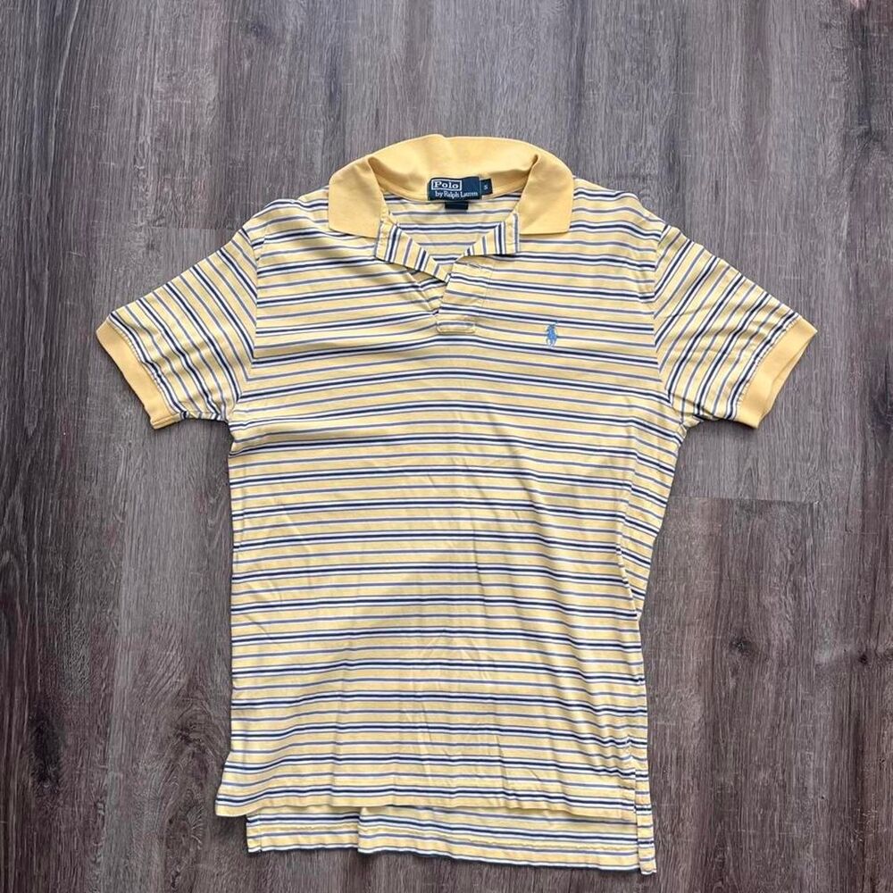 Rlph Lauren Yellow Striped Polo